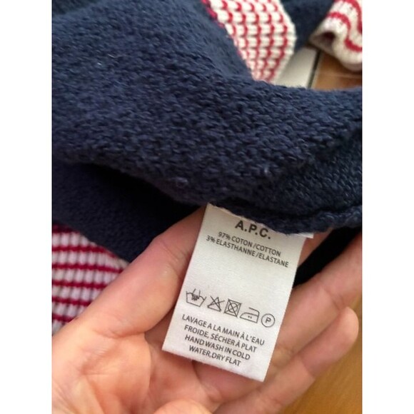 A.P.C. APC madras Knit Blue Sweater Medium - Picture 5 of 5